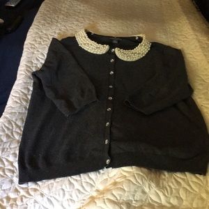 Cute charcoal gray cardigan.